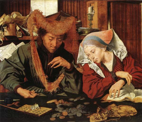 Marinus van Reymerswaele The Moneychanger and His Wife Norge oil painting art